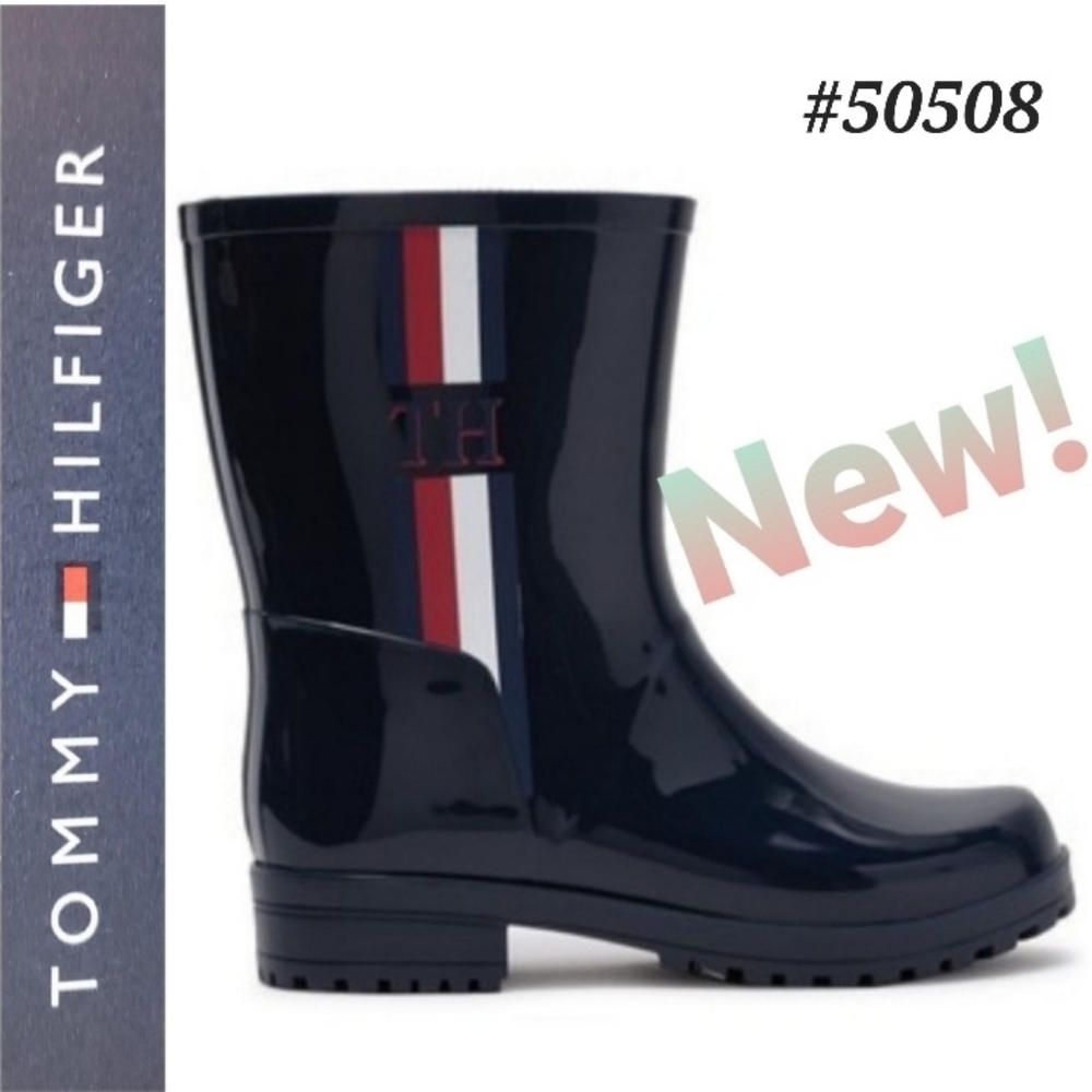 TOMMY HILFIGER NEW! pull-on Rain Boots Size 8M🤍